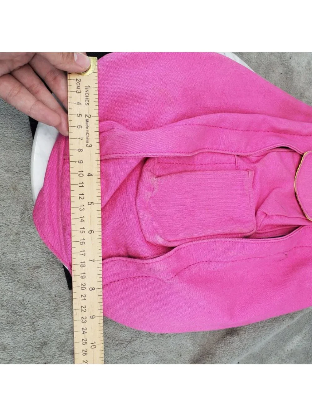 Kavu Purse Womens 18x10x4 Hot Pink Canvas Rope Bag Sling Backpack *Read*